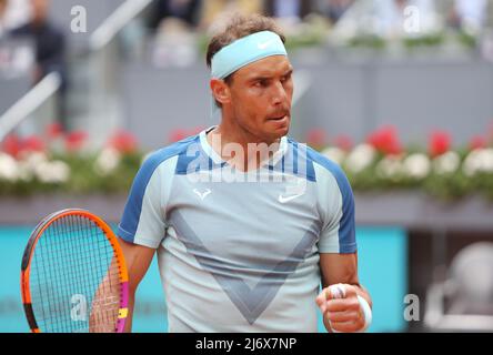 Madrid, Spanien. 04.. Mai 2022. Rafael Nadal aus Spanien während des Tennisturniers Mutua Madrid Open 2022 am 4. Mai 2022 im Caja Magica Stadion in Madrid, Spanien - Foto Laurent Lairys/DPPI Credit: DPPI Media/Alamy Live News Stockfoto