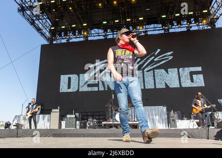 Travis Denning beim Stagecoach Music Festival am 30. April 2022 auf den Empire Polo Fields in Indio, Kalifornien (Foto: Daniel DeSlover/Sipa USA) Stockfoto