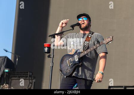 Mitchell Tenpenny während des Stagecoach Music Festivals am 30. April 2022 auf den Empire Polo Fields in Indio, Kalifornien (Foto: Daniel DeSlover/Sipa USA) Stockfoto