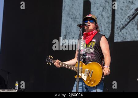 Travis Denning beim Stagecoach Music Festival am 30. April 2022 auf den Empire Polo Fields in Indio, Kalifornien (Foto: Daniel DeSlover/Sipa USA) Stockfoto