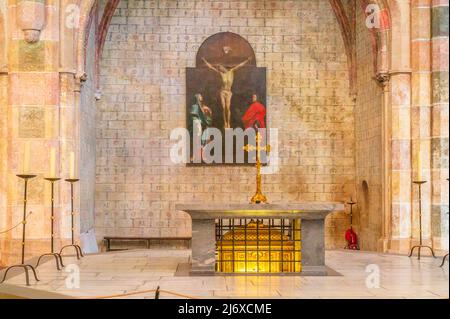 Das Grab des heiligen Thomas von Aquin in der Jakobinerkirche in Toulouse Stockfoto