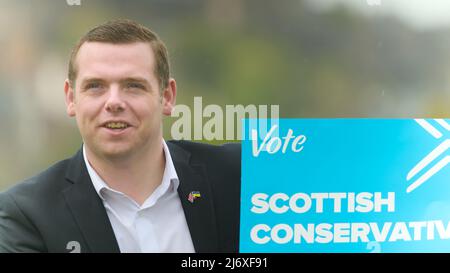 Edinburgh Schottland, Großbritannien Mai 04 2022. Führer der wichtigsten schottischen politischen Parteien auf dem Wahlkampfweg vor den schottischen Ratswahlen. Pictured Douglas Ross, Scottish Conservative and Unionist Party. sst/alamy Live-Nachrichten Stockfoto