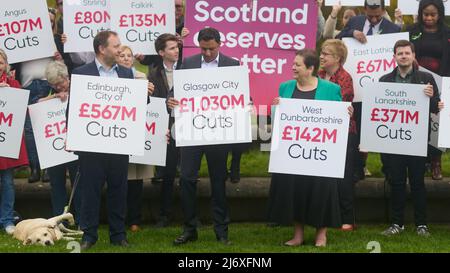 Edinburgh Schottland, Großbritannien Mai 04 2022. Führer der wichtigsten schottischen politischen Parteien auf dem Wahlkampfweg vor den schottischen Ratswahlen. Im Bild Anas Sarwar, Scottish Labor Party. sst/alamy Live-Nachrichten Stockfoto