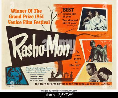 Vintage Film Poster - RASHOMON (1950). samurai (Toshiro Mifune) Regie: Akira Kurosawa Stockfoto