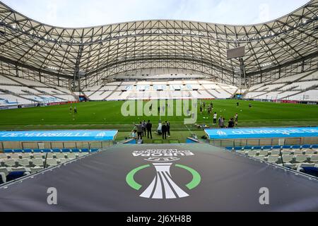 Marseille - Überblick während der Pressekonferenz und Schulung von Feyenoord am 4. Mai 2022 im Stade Velodrome in Marseille, Frankreich. (Box zu Box Pictures/Tom Bode) Stockfoto