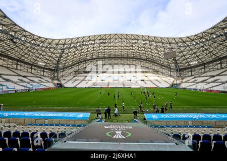 Marseille - Überblick während der Pressekonferenz und Schulung von Feyenoord am 4. Mai 2022 im Stade Velodrome in Marseille, Frankreich. (Box zu Box Pictures/Tom Bode) Stockfoto