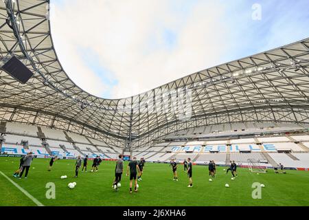 Marseille - Überblick während der Pressekonferenz und Schulung von Feyenoord am 4. Mai 2022 im Stade Velodrome in Marseille, Frankreich. (Box zu Box Pictures/Tom Bode) Stockfoto