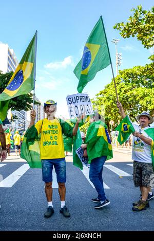Mai-Demonstration in Rio de Janeiro Brasilien, 2022 Stockfoto