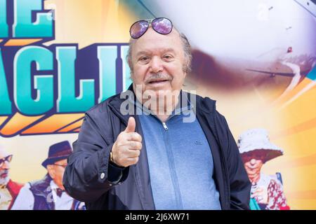 4. Mai 2022, Roma, Italien: Lino Banfi nimmt an der Fotoaufnahme des italienischen Films ''Vecchie Canaglie'' in Rom Teil (Bildquelle: © Matteo Nardone/Pacific Press via ZUMA Press Wire) Stockfoto