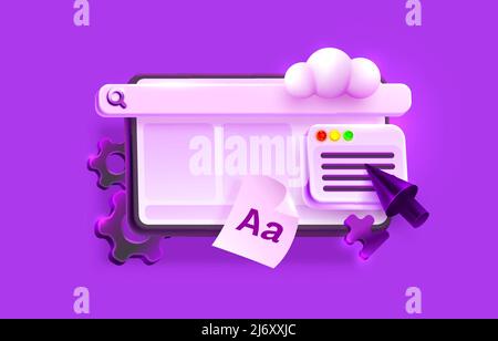 Multimedia-Netzwerk-Set-Symbole, Dokument Online-Verwaltung, Hosting-Website. Vektorgrafik Stock Vektor