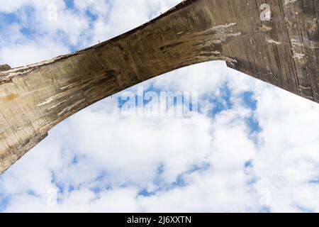 Der Blick auf den Glenfinnan Viadukt, Glenfinnan, schottische Highlands, Schottland, Westküste, Argyle, UK, Vereinigtes Königreich Stockfoto