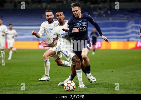 Spanien. 04.. Mai 2022. Während des UEFA Champions League Halbfinales der zweiten Etappe zwischen Real Madrid und Manchester City im Santiago Bernabeu Stadion in Madrid. Bild: DAX Images/Alamy Live News Stockfoto