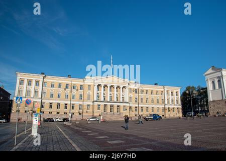 Universität Helsinki, Hauptgebäude, Senatsplatz, Helsinki, Finnland. Stockfoto