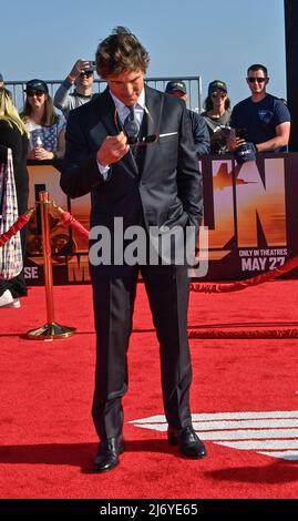 Darsteller Tom Cruise nimmt am Mittwoch, den 4. Mai 2022, an der Premiere des Filmdramas „Top Gun: Maverick“ auf der USS Midway in San Diego, Kalifornien, Teil. Foto von Jim Ruymen/UPI Stockfoto