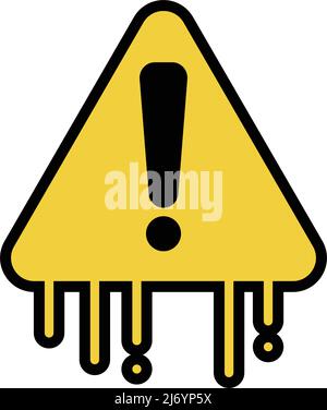 Vorsicht oder Gefahr. Ausrufezeichen. Bearbeitbarer Vektor. Stock Vektor