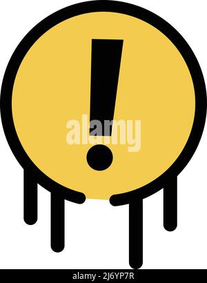 Eine Warnung oder Warnung. Ein Ausrufezeichen, das auf Gefahr hinweist. Editierbare Vektoren. Stock Vektor