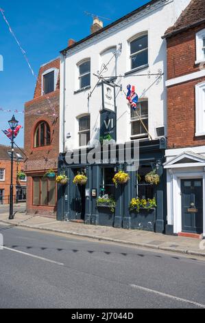 Das Henry VI Public House und Restaurant in High Street, Eton, Windsor, England, Großbritannien. Stockfoto