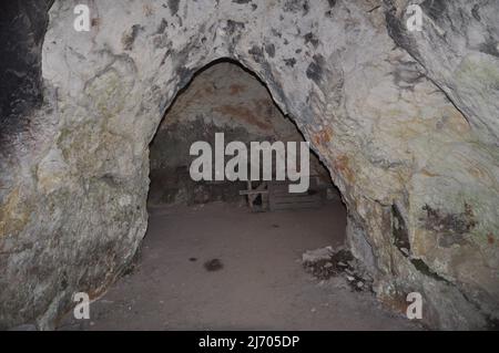 Höhle des Hirten im Destel von St. Anne d'Evenos Stockfoto