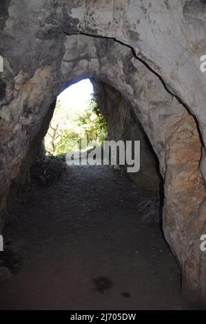 Höhle des Hirten im Destel von St. Anne d'Evenos Stockfoto