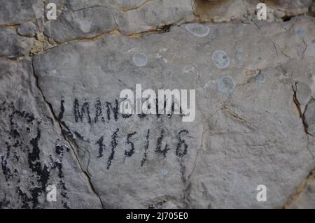 Höhle des Hirten im Destel von St. Anne d'Evenos Stockfoto