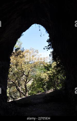 Höhle des Hirten im Destel von St. Anne d'Evenos Stockfoto