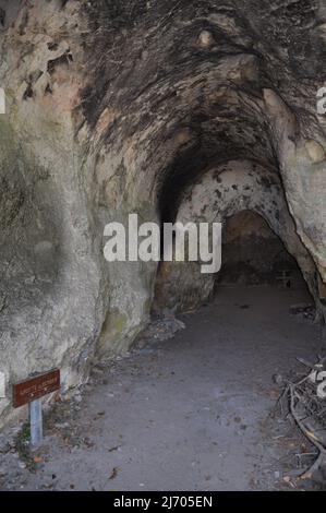 Höhle des Hirten im Destel von St. Anne d'Evenos Stockfoto