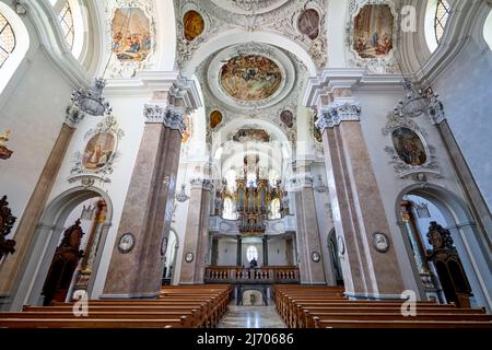 Deutschland Bayern Romantische Straße. Fussen. Die Pfarrkirche St. Mang Stockfoto