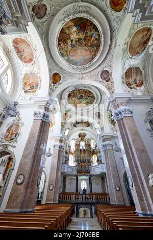 Deutschland Bayern Romantische Straße. Fussen. Die Pfarrkirche St. Mang Stockfoto