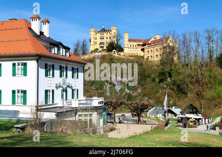 Deutschland Bayern Romantische Straße. Fussen. Schloss Hohenschwangau Stockfoto