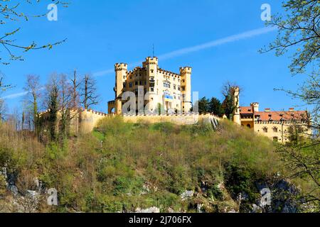 Deutschland Bayern Romantische Straße. Fussen. Schloss Hohenschwangau Stockfoto