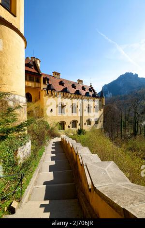 Deutschland Bayern Romantische Straße. Fussen. Schloss Hohenschwangau Stockfoto