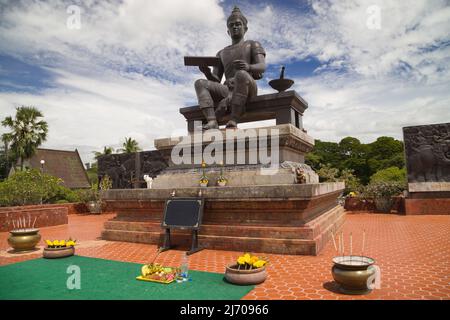 König Ramkhamhaeng Denkmal in Sukhothai, Thailand. Stockfoto