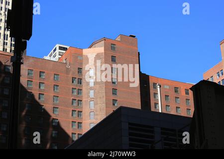 Stadtleben in der Innenstadt von Chicago, Illinois, USA. Stockfoto