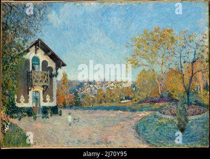 Blick auf Marly-le-ROI von Coeur-Volant. Alfred Sisley. 1876. Stockfoto