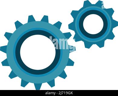 Zahnradsatz auf weißem Hintergrund Stock Vektor