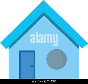 Haus mit Dachbild einer Ikone Stock Vektor