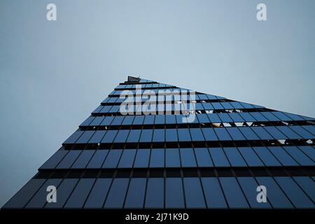 Atemberaubende Aussicht am frühen Abend von der Spitze des Edge-Gebäudes in Manhattan, New York Stockfoto