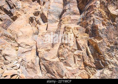In der Nähe von vulkanischen Textur in Las Cañadas, Teide Nationalpark Teide, Teneriffa. Schöne überirdische Textur Hintergrund. Stockfoto