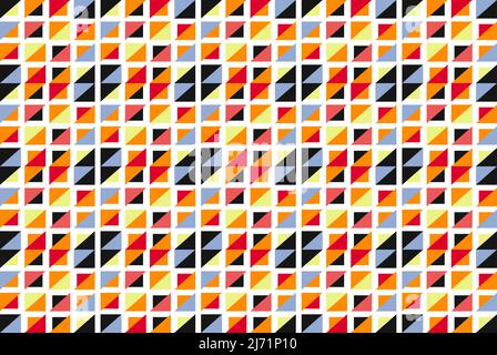 Bunte Dreiecke abstrakter Hintergrund, blau orange gelb schwarz gefärbte geometrische Muster Hintergrund mit Formen, geometrischer Hintergrund Stock Vektor