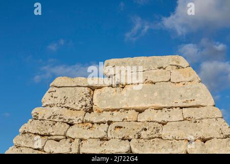 Naveta des Tudons, prähistorische Grabungsstätte, Menorca, Spanien Stockfoto