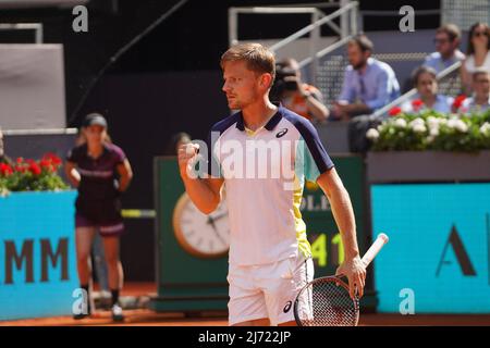 Rafael Nadal (SPA gegen David Goffin (Bel) während des Madrider Open Tennis Turniers, 5. Mai 2022 Cordon Press Stockfoto