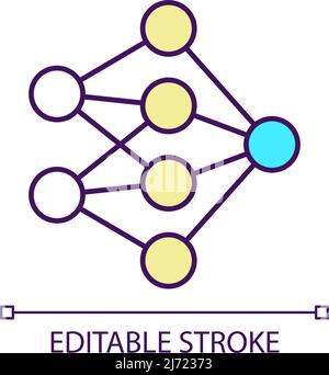 RGB-Farbsymbol für neuronales Netzwerk Stock Vektor
