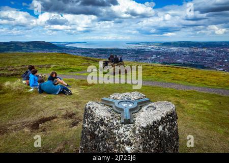 Von den Belfast Hills, Black Mountain, Belfast, Nordirland Stockfoto