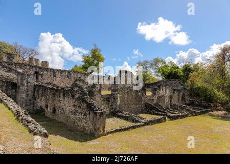 Schloss Dubuc auf der Halbinsel Caravelle - Trinite, Martinique, Französische Antillen Stockfoto