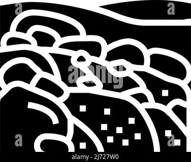 Abbildung des Symbols „rapids River Glyph“ Stock Vektor