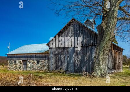 Lawr Farm in Port Oneida Rural Historic District, Sleeping Bear Dunes National Lakeshore, Michigan, USA Stockfoto