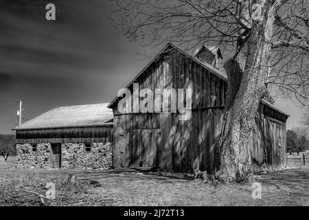 Lawr Farm in Port Oneida Rural Historic District, Sleeping Bear Dunes National Lakeshore, Michigan, USA Stockfoto