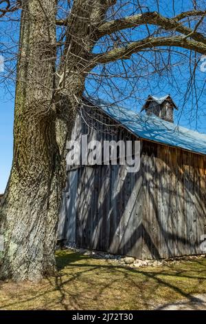 Lawr Farm in Port Oneida Rural Historic District, Sleeping Bear Dunes National Lakeshore, Michigan, USA Stockfoto