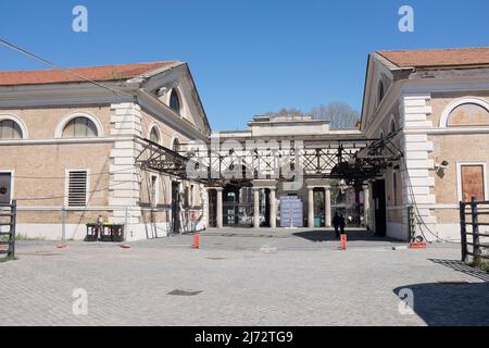 Das ehemalige Schlachthaus oder Mattatoio Testaccio Rom Italien - Jetzt ein kontemplärer Kunstraum Stockfoto