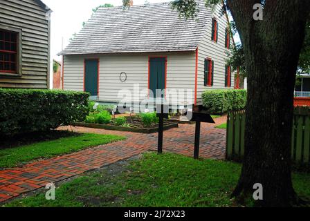 Das Julee Cottage in Pensacola Floridas historischem Sevilla Viertel Stockfoto